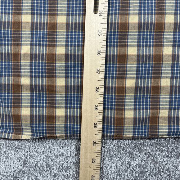 Pendleton Button Up Shirt Mens Large Santiam Cotton Plaid Outdoors Brown - Picture 9 of 10